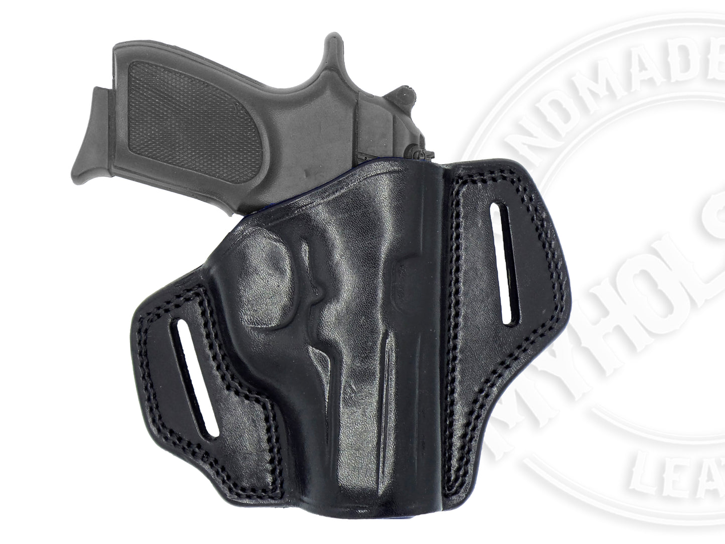 Bersa Thunder .380 ACP  OWB Open Top Two Slot  Belt Right Hand Leather Holster