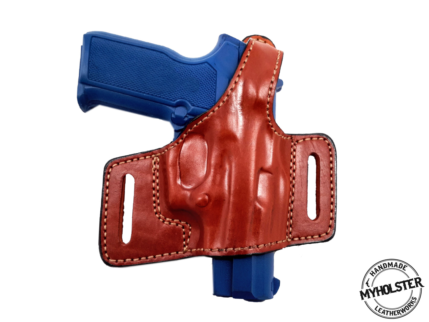 S&W Shield 9 & 40 OWB Thumb Break Compact Style Right Hand Leather Holster