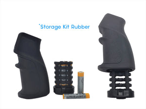 AR-15 Rubber Gun Grip with Storage Kit Black