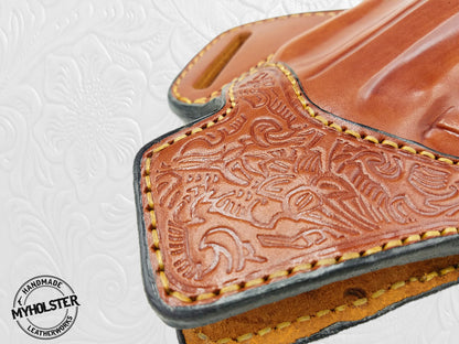 Heckler & Koch USP 9mm Premium Quality Black Open Top Pancake Style OWB Holster