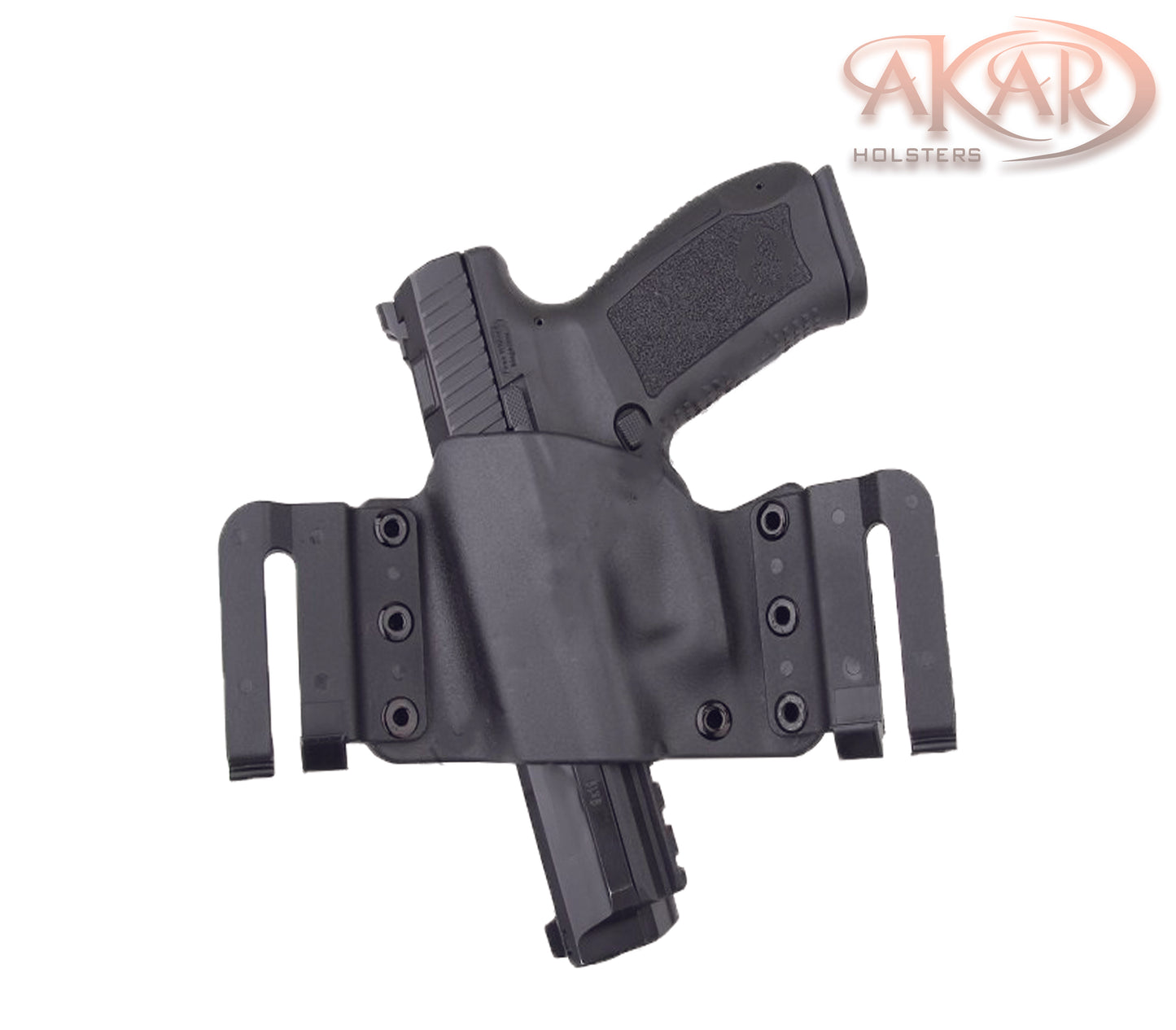 Sig Sauer P229 W/RAILS & Similar Frames - Akar Scorpion OWB Kydex Gun Holster W/Quick Belt Clips