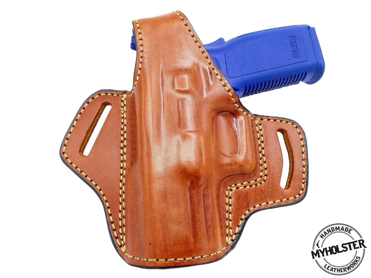 Springfield XD-45, 4” OWB Thumb Break Leather Belt Left Hand  Holster