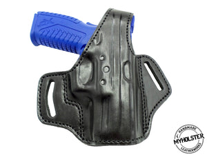 Springfield  Armory  XD-45, 4" OWB Thumb Break Right Hand Leather Belt Holster