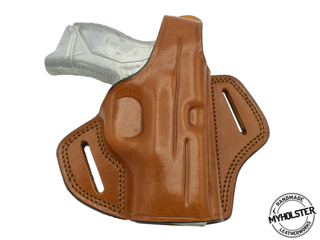 Smith & Wesson M&P Compact .40 S&W OWB Thumb Break Leather Right Hand Belt Holster