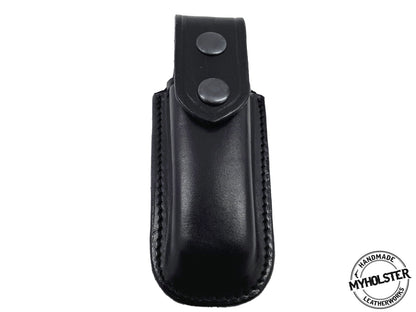 OWB Universal Leather Magazine Pouch w/Snap Holster Fits  9mm, .40 , .45 calibers