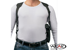 Load image into Gallery viewer, Akar UNIVERSAL Right Hand Vertical Shoulder Holster Fits Most Popular Medium and Large Frames 3.5&quot;, 4&quot;.5&quot;,6&quot;
