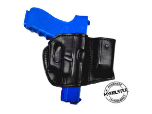 Holster and Mag Pouch Combo - OWB Leather Belt Holster Fits Glock 17/22/31