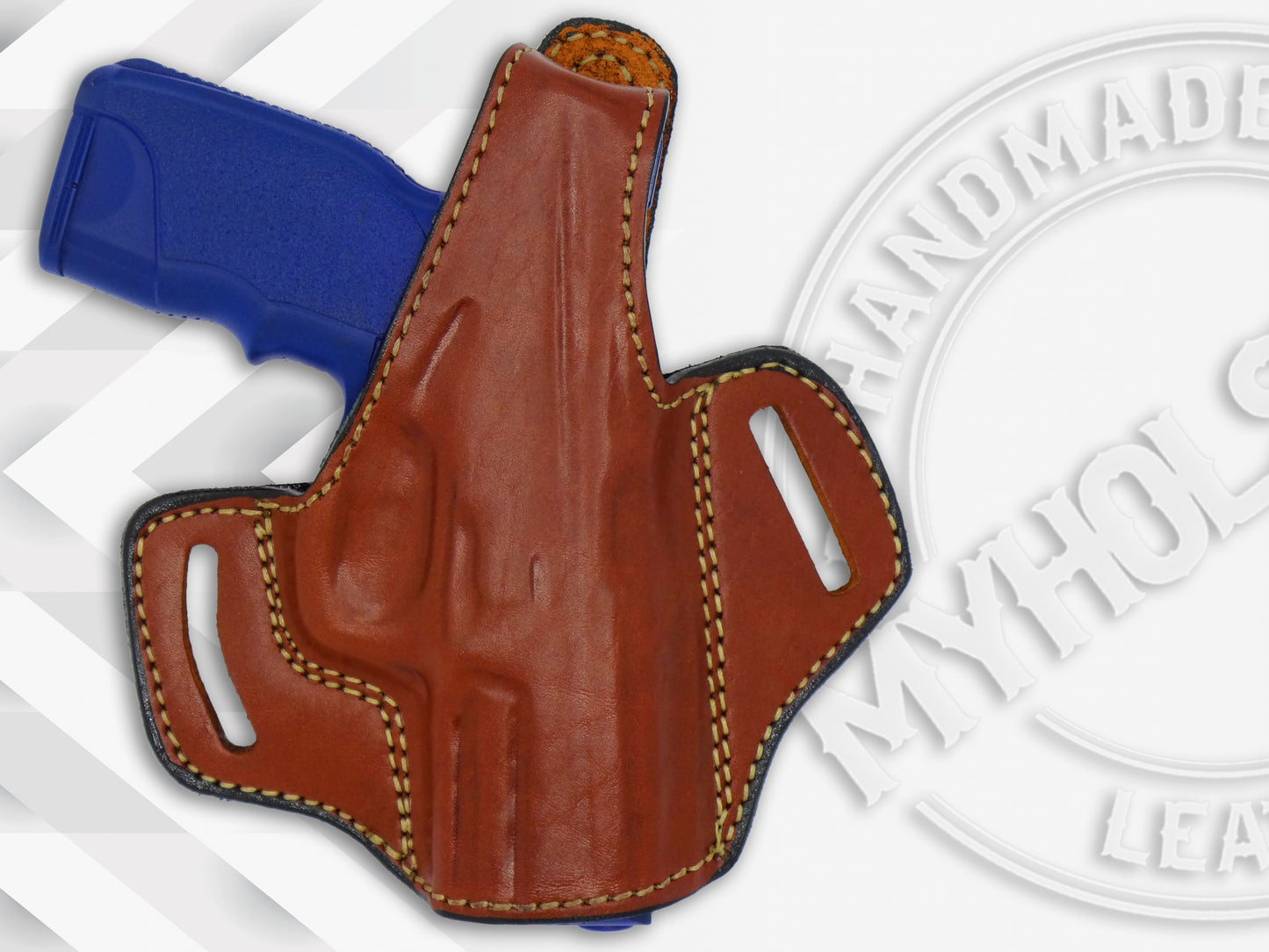 OWB Thumb Break Right Hand Leather Belt Holster Fits STEYR MANNLICHER M-A1