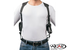Load image into Gallery viewer, S&amp;W 9mm Model 59 Nylon Horizontal Shoulder Holster with Double Mag Pouch RH
