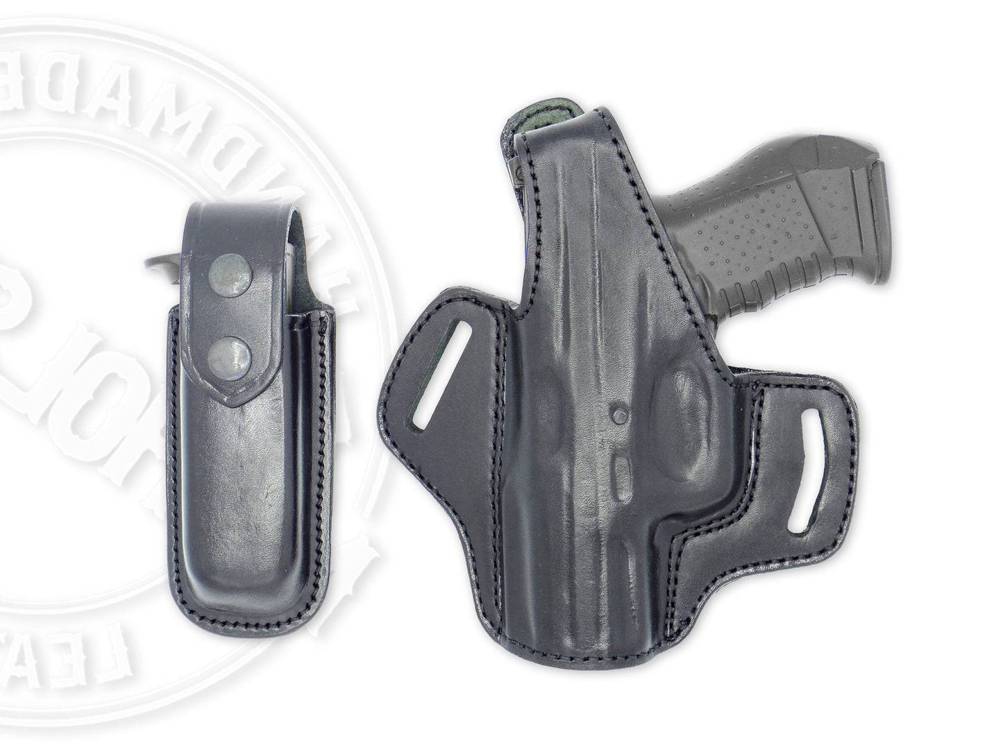 Glock 17 Gen 1-5  OWB Thumb Break Leather Belt Holster | Choose your Color and Hand