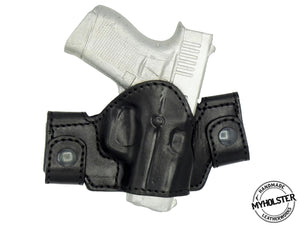 GLOCK 43 OWB Leather Side Snap Belt Right Hand Holster