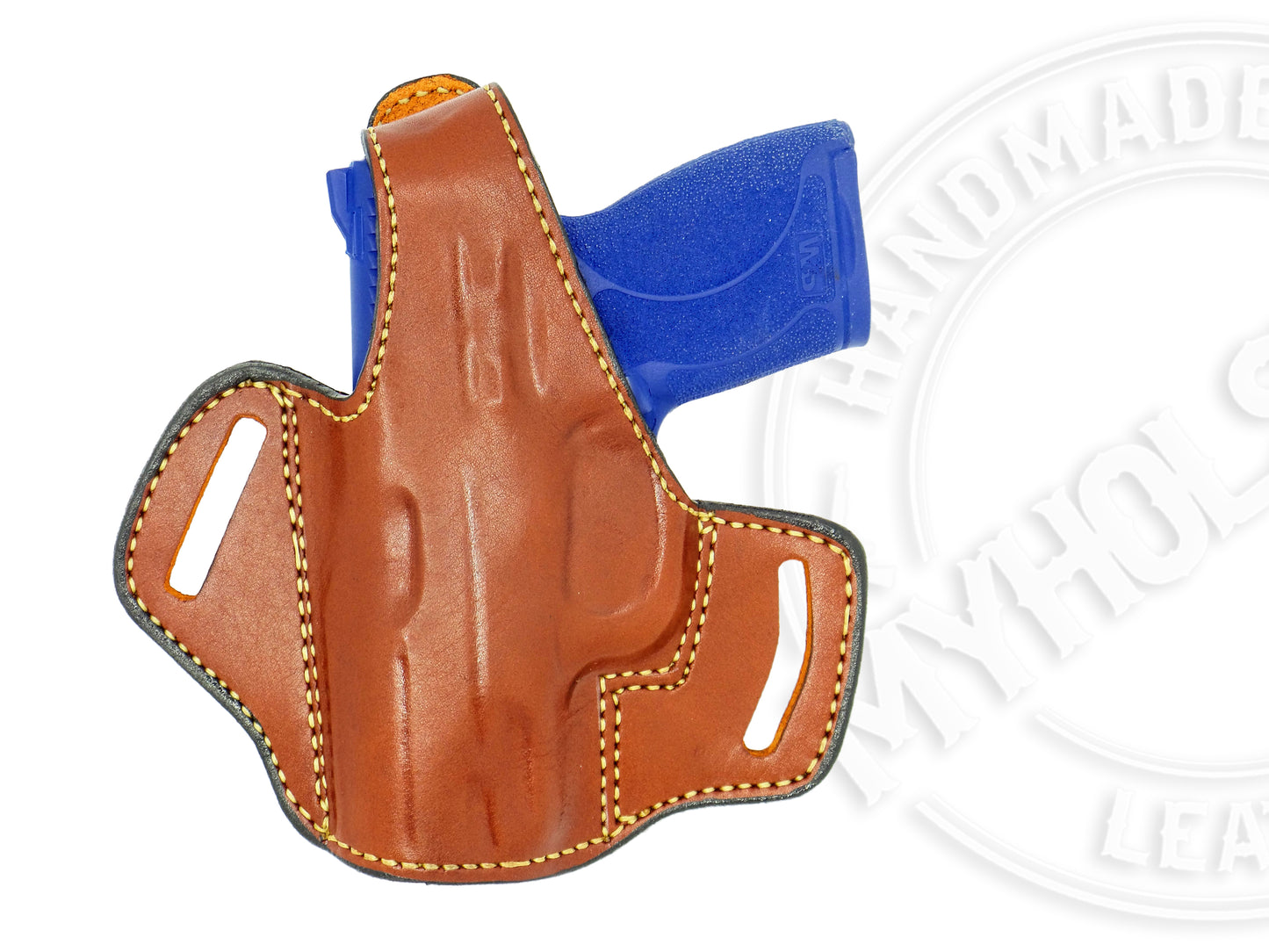 Smith and Wesson M&P Shield 45 OWB Thumb Break Leather Belt Holster
