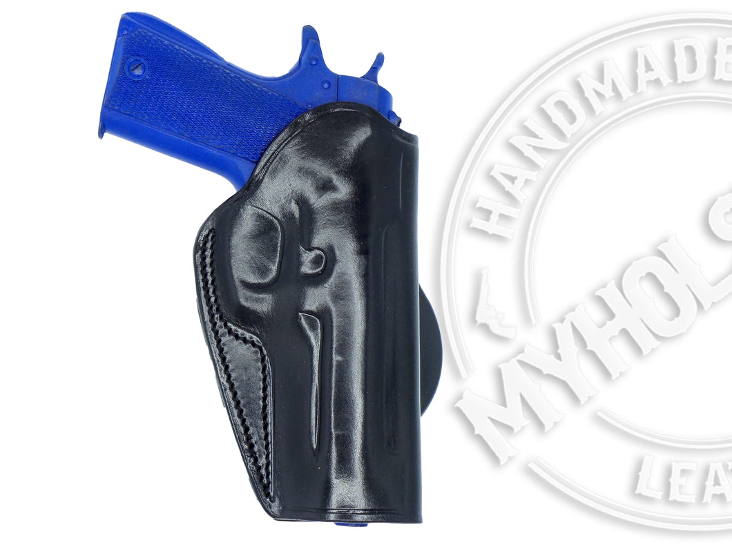 Smith & Wesson 4006 OWB Quick Draw Right Hand Leather Paddle Holster