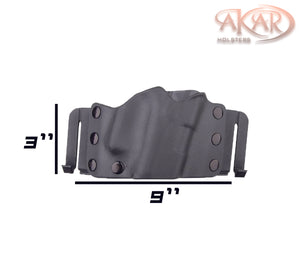 Akar Scorpion OWB Kydex Gun Holster W/Quick Belt Clips Fits Glock 17,19, 26, 44 and Similar Frames