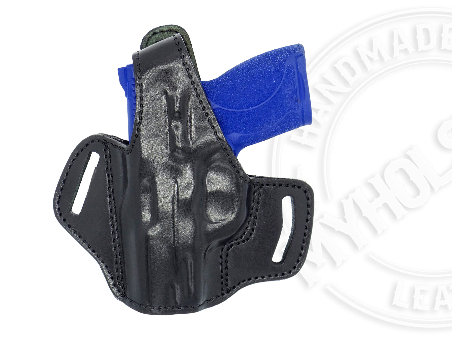 Smith & Wesson CS9 Chiefs Special 9mm Right Hand OWB Thumb Break Black Leather Belt Holster