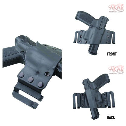 Akar Scorpion OWB Kydex Gun Holster W/Quick Belt Clips Fits Glock 17,19, 26, 44 and Similar Frames