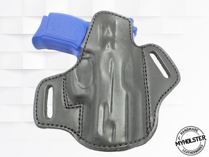 GLOCK 48 Premium Quality Black Open Top Pancake Style OWB Holster -