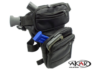 (WSP)  Akar Leg Bag for Concealed Gun Carry - Multi-Purpose CCW EDC Waist Bag