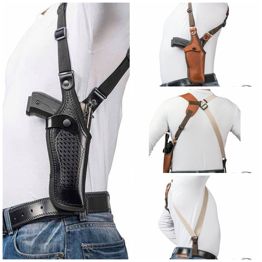 Walther PPX 9mm, .40 S&W Vertical Shoulder Leather Holster
