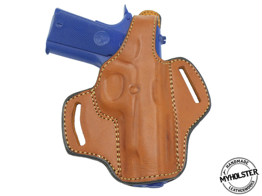 Kimber Ultra Carry II 9mm 3" OWB Thumb Break Right Hand Leather Belt Holster