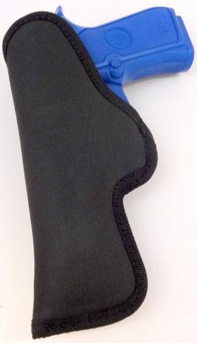 Black Nylon Left Handed IWB/OWB inside/outside waistband W/ Steel Clip Holster F