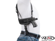 Load image into Gallery viewer, S&amp;W 9mm Model 59 Nylon Horizontal Shoulder Holster with Double Mag Pouch RH
