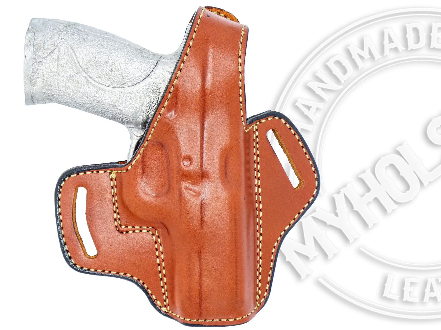 Springfield XD-S 4" OWB Thumb Break Right Hand Leather Belt Holster