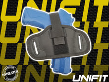 Load image into Gallery viewer, Universal Fit Holster (UNIFIT) Thumb Break Ambidextrous Semi-molded Pancake Belt Holster
