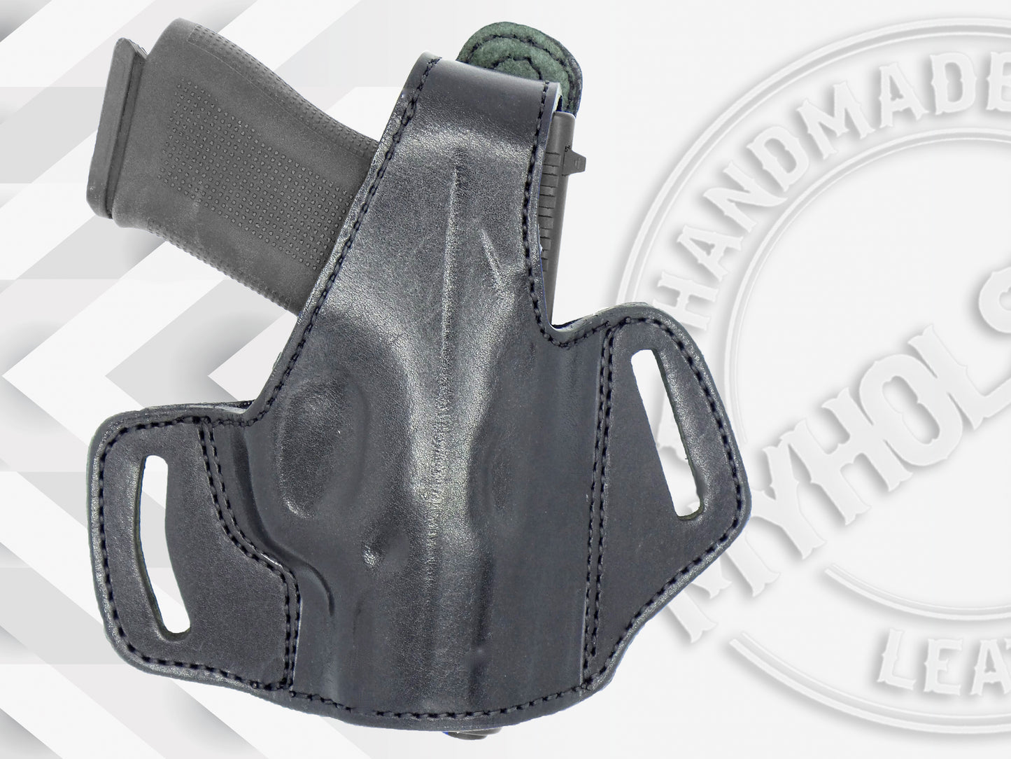 Black Pancake Belt Holster for S&W M&P 40 COMPACT 3.5"