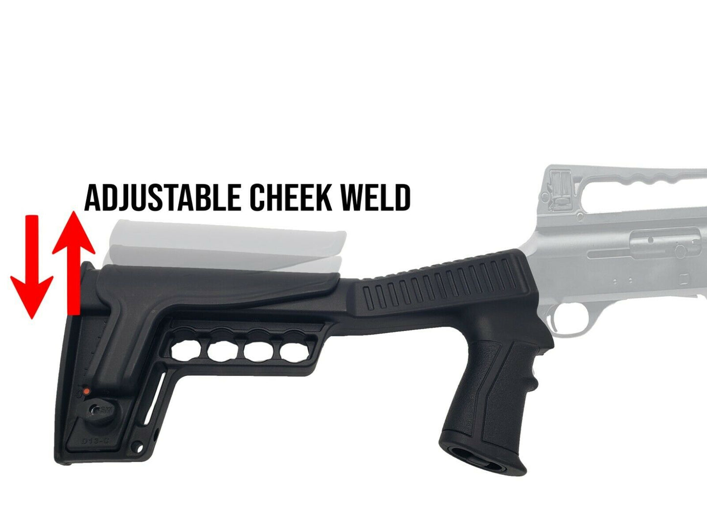 Emperor Arms Mogul Cheek Rest Stock Buffer Polymer Black Style 2