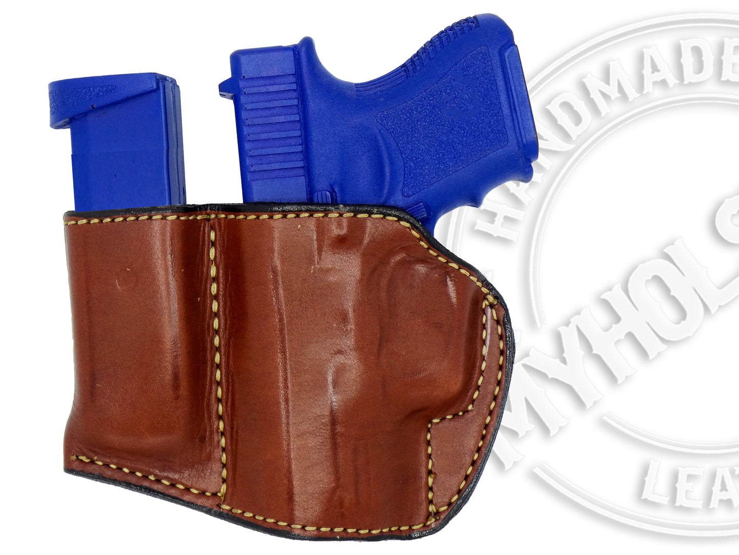 GLOCK 21 Holster and Mag Pouch Combo - Right Hand OWB Leather Belt Holster