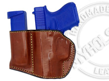Load image into Gallery viewer, GLOCK 26 Holster and Mag Pouch Combo - OWB Leather Belt Holster
