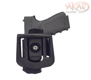 OWB HOLSTER FITS GLOCK 14,17,19,20,44 Polymer Outside The Waistband Carry Belt Holster With 360° Adjustable Paddle-Right Hand Slide Release Retention