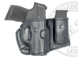 SIG SAUER P365 XL Holster and Mag Pouch Combo - OWB Leather Belt Holster