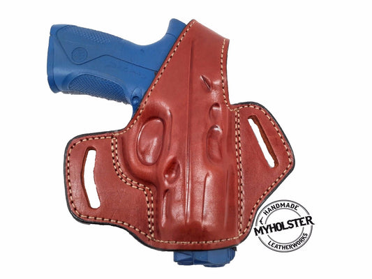 Taurus TH9 OWB Thumb Break Right Hand Leather Belt Holster